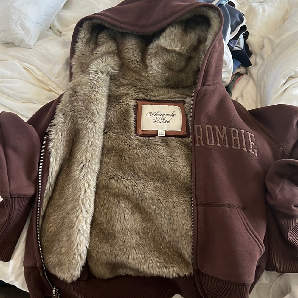 Abercrombie fur zip up.
